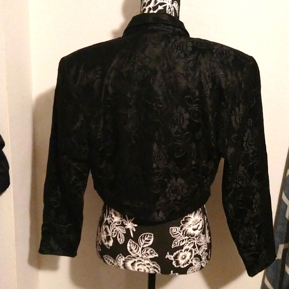 Vintage Antony Moorcroft Tuxedo Lace Satin Formal Jacket - Picture 3 of 7
